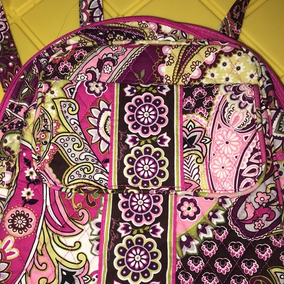 Vera Bradley pink floral backpack - Picture 3 of 11